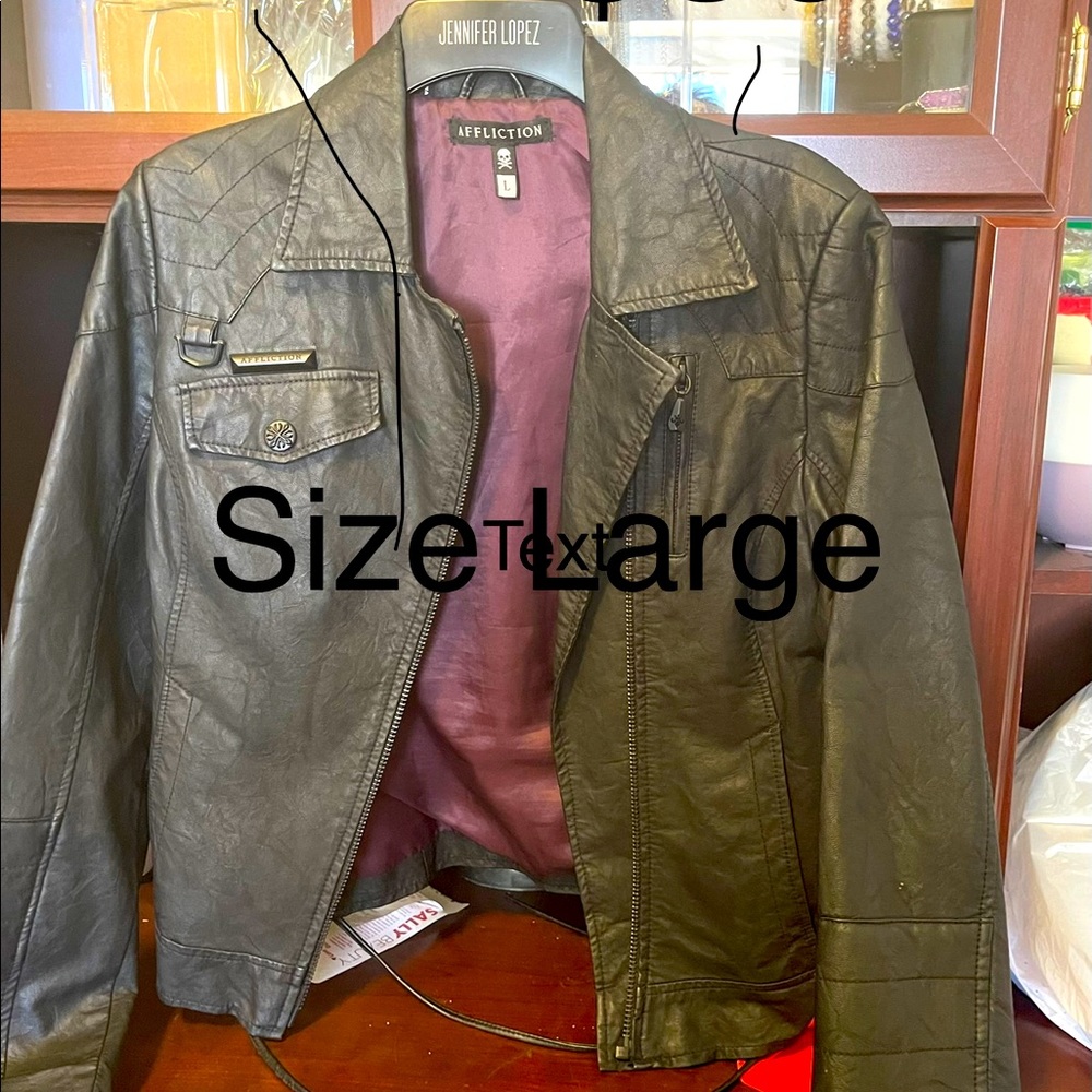 Affliction leather jacket, lightweight, Near new